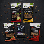 GRIG box — flat lay of packs