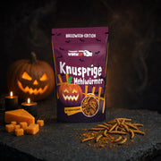 Crunchy Mealworms Cheddar — Halloween Edition 20 g – premium packshot