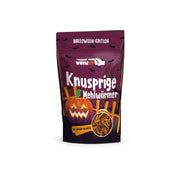 Crunchy Mealworms Cheddar — Halloween Edition 20 g – packshot on white