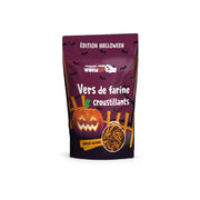 Crunchy Mealworms Cheddar — Halloween Edition 20 g – packshot on white