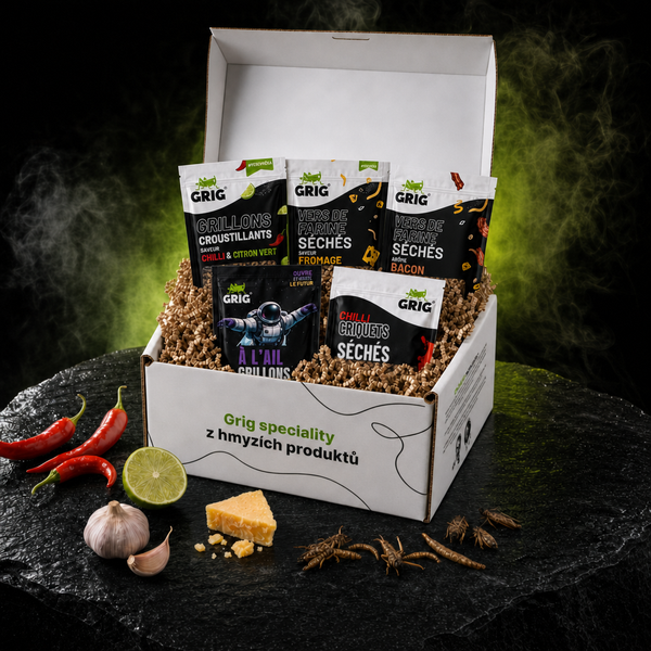 Coffret Défi, 5 sachets – packshot dans la boîte blanche GRIG