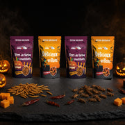 Halloween Dare Box — 4 packs – two cheddar mealworms and two BBQ crickets