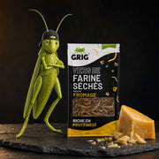 Vers de farine séchés 13 g – GRIG à côté du sachet