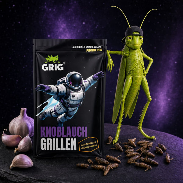 Space Edition Grillen 13 g – GRIG neben der Tüte