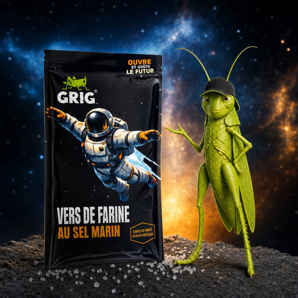 Space Edition Vers de farine 13 g – GRIG à côté du sachet