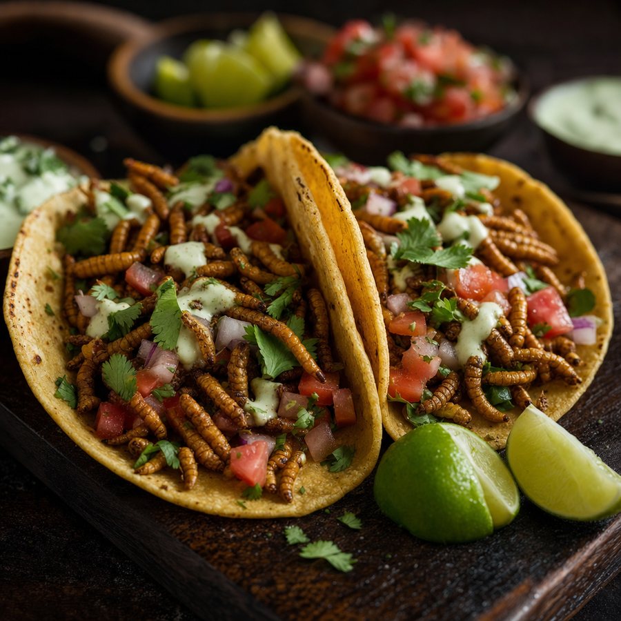 Mealworm tacos