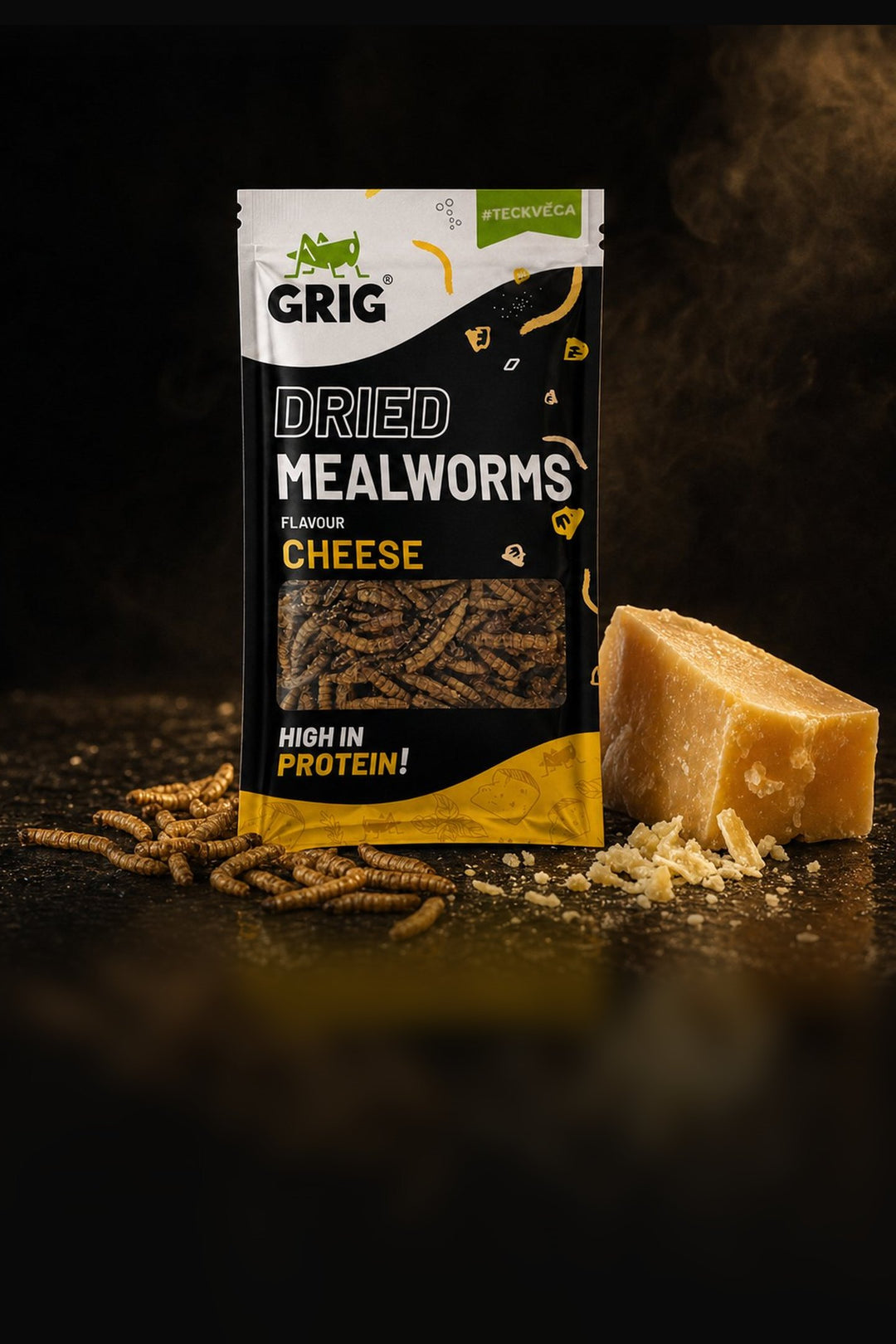 Cheese. But it crunches.